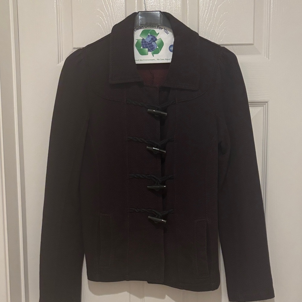 Rubbish Deep Burgundy Toggle Coat